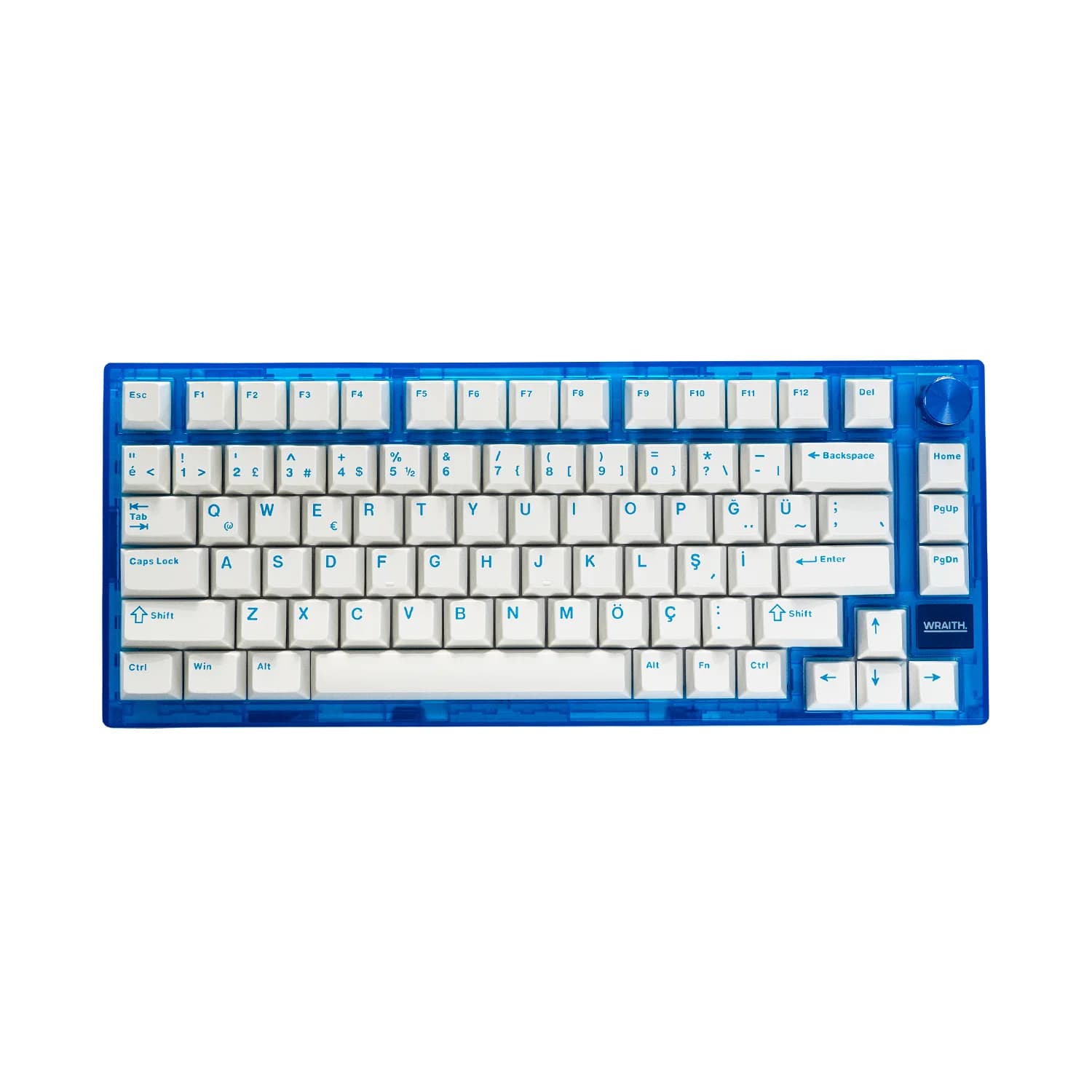 Cyber Blue renkli Wraith W75 V2 manyetik oyuncu klavyesi