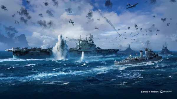World of Warships fragmanından kare